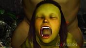 ดูหนังโป๊ Green monster Ogre fucks hard a horny female goblin Arwen in the enchanted forest 2021