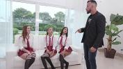 คลิปโป๊ Hot schoolgirls Polly Petrova comma Mina and Natasha Rios from Yummy Estudio academy are fucked by 5 big cocks in anal orgy