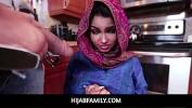 คลิปโป๊ HijabFamily Middle Eastern cutie fucking creampied by big American cock