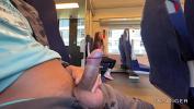 คลิปโป๊ A stranger girl jerked off and sucked me in the train in public 2023