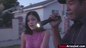 หนังxxx Brunette teen has to suck black cops dick not to go to jail ร้อน