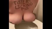 คลิปโป๊ Fuckpig porn justafilthycunt humiliating toilet porn licking oinking and grunting like a horny hogbitch Mp4