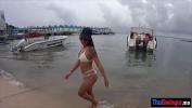 หนังxxx Beach tease and romantic fuck with Thai wifey