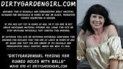 คลิปxxx Dirtygardengirl feeding her ruined holes with balls and prolapse