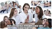 คลิปโป๊ฟรี Sexual Chemistry with Natalie Porkman comma Riley Grey and Aria Skye as these hot teens do science experiment that makes Johnny hard as a rock excl Johnny fucks them while they lick each others pussy then they share his load of cum in a triple 