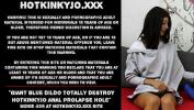 หนัง18 The giant blue dildo totally destroy Hotkinkyjo anal prolapse hole