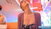 หนัง18 Sensual hot teen blondie Alana finger fuck her juicy pussy in a diner in public ร้อน