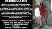 หนังเอ็ก Hotkinkyjo in sexy red dress fuck her ass with wine bottle amp anal prolapse in abandoned paper factory 3gp