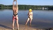 ดูหนังxxx Naked girl goes skinny dipping in public beach