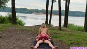 หนังxxx Hardcore riding by naked blonde outside in public with cum shot load on tits