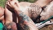 คริปโป๊ Tattooed horny brunette with big boobs sunbathing in the yard and rubbing sunscreen on her tits 2024