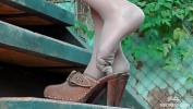 หนังโป๊ใหม่  Beautiful feet in tights and clogs outdoor 2024