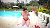 หนังav Hot Latina by the pool seduces her lover and masturbates ร้อน