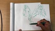 คลิปxxx Porn artist draws sexy girls with big boobs Rachel Raxx quick sketch 3gp ล่าสุด