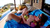 หนังโป๊ Redhead MILF Red XXX masturbating outside by the pool 2024