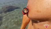 หนังโป๊ nippleringlover hot pissing nude beach pierced pussy wide open huge pierced nipples