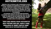 คริปโป๊ Sexy Red Riding Hood Hotkinkyjo self fisting her ass comma gape amp anal prolapse at Swiny Castle yard Mp4 ฟรี