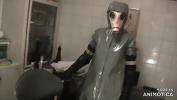 หนัง18 Rubbernurse Agnes Heavy Rubber green clinic gown with hood and white gasmask deep pegging with two colonoscope style dildos final deep analfisting with thick chemical gloves and cum 2024