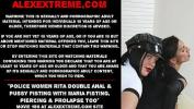 หนังโป๊ Police women Rita double anal amp pussy fisting with Maria Fisting period Piercing amp prolapse too