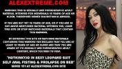 หนังโป๊ Hotkinkyjo in sexy leopard suit self anal fisting amp prolapse on bed Mp4