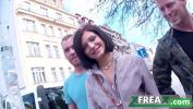 คริปโป๊ Ukrainian girl Lina Arian gets warmed up in a park and taken home by 3 guys for a gang bang